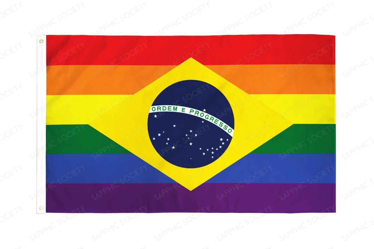 Brazil LGBTQ+ Pride Flag - Sapphic Society