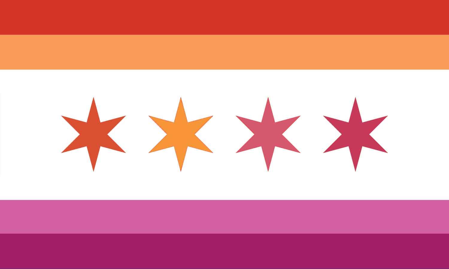 Chicago Lesbian Pride Flag - Sapphic Society