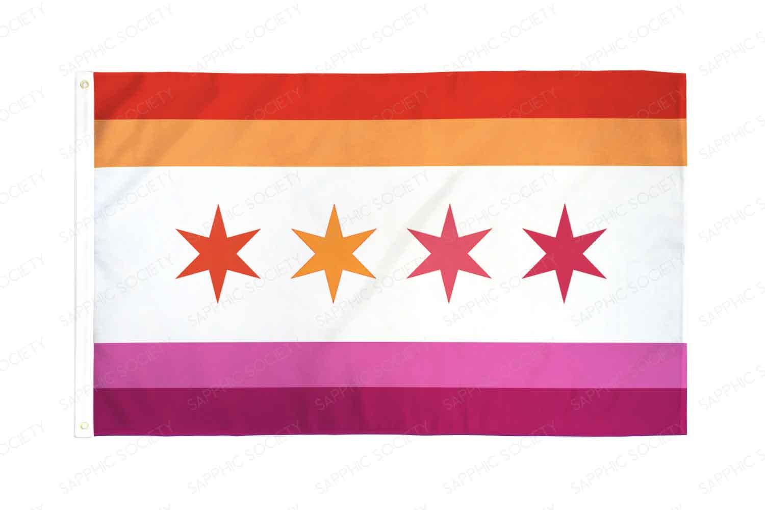 Chicago Lesbian Pride Flag - Sapphic Society