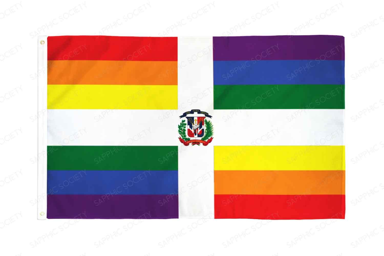 Dominican Republic LGBTQ+ Pride Flag - Sapphic Society