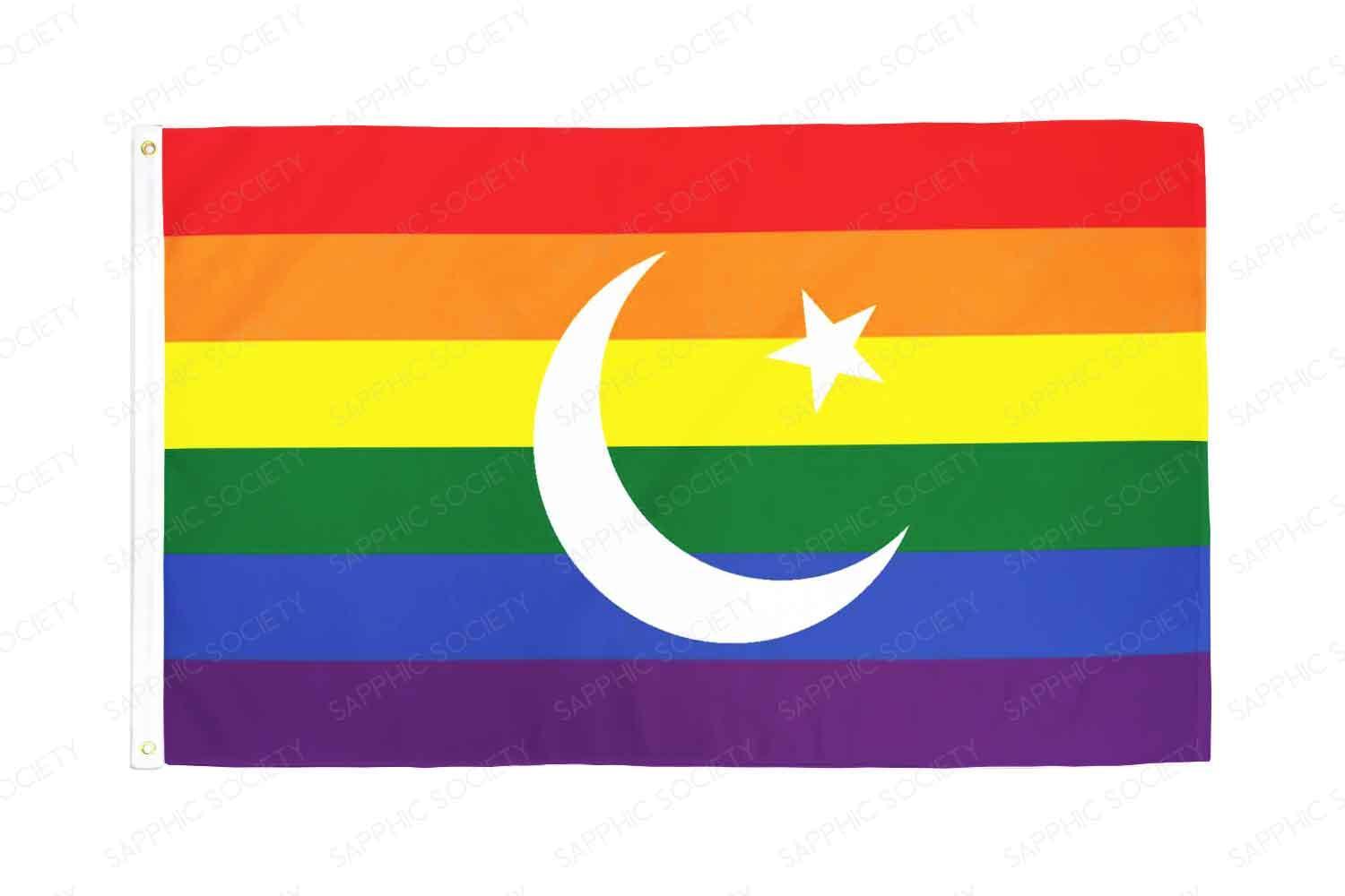 Muslim Arab LGBTQ+ Pride Flag - Sapphic Society