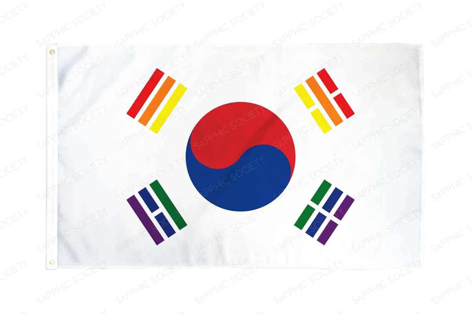 South Korea LGBTQ+ Pride Flag - Sapphic Society