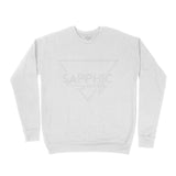 White Embroidered Sweatshirt - Sapphic Society